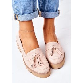 Mocassini in camoscio Lewski Shoes 3053 Cappuccino beige 2