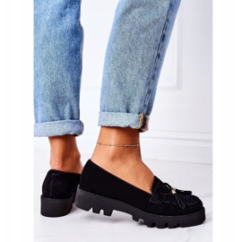 Mocassini in camoscio Lewski Shoes 3053 Nero 1