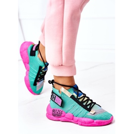 PS1 Scarpe Sportive da Donna Sneakers Verde Bubble Tea rosa 1