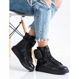 SHELOVET Scarpe stringate con tasca nero 1