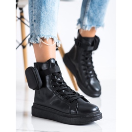 SHELOVET Scarpe stringate con tasca nero 2