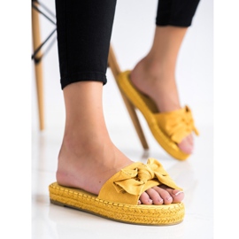 Coura Pantofole Espadrillas Con Fiocco giallo 1
