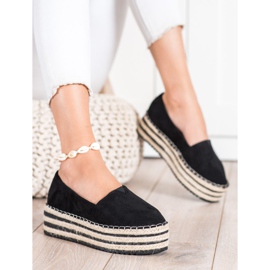 Mannika Espadrillas su piattaforma alta nero 2