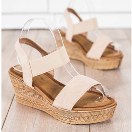 Queentina Sandali in camoscio chiaro beige 1