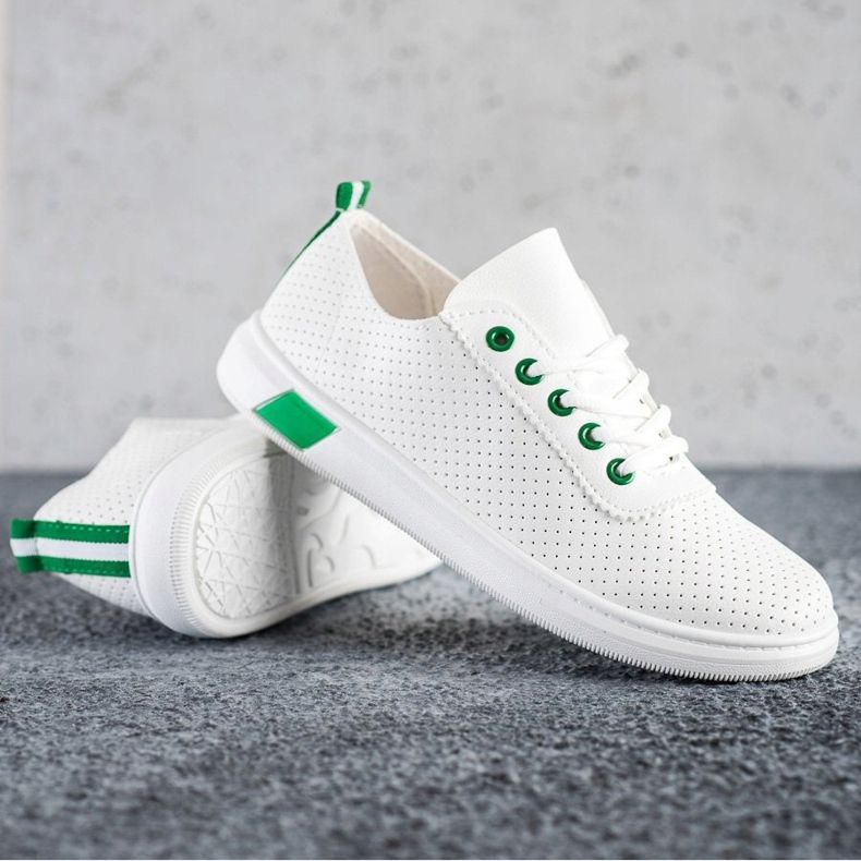 SHELOVET Sneakers traforate bianco 1
