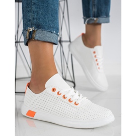 SHELOVET Sneakers traforate bianco 1