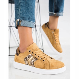 SHELOVET Sneakers in pelle scamosciata marrone 1