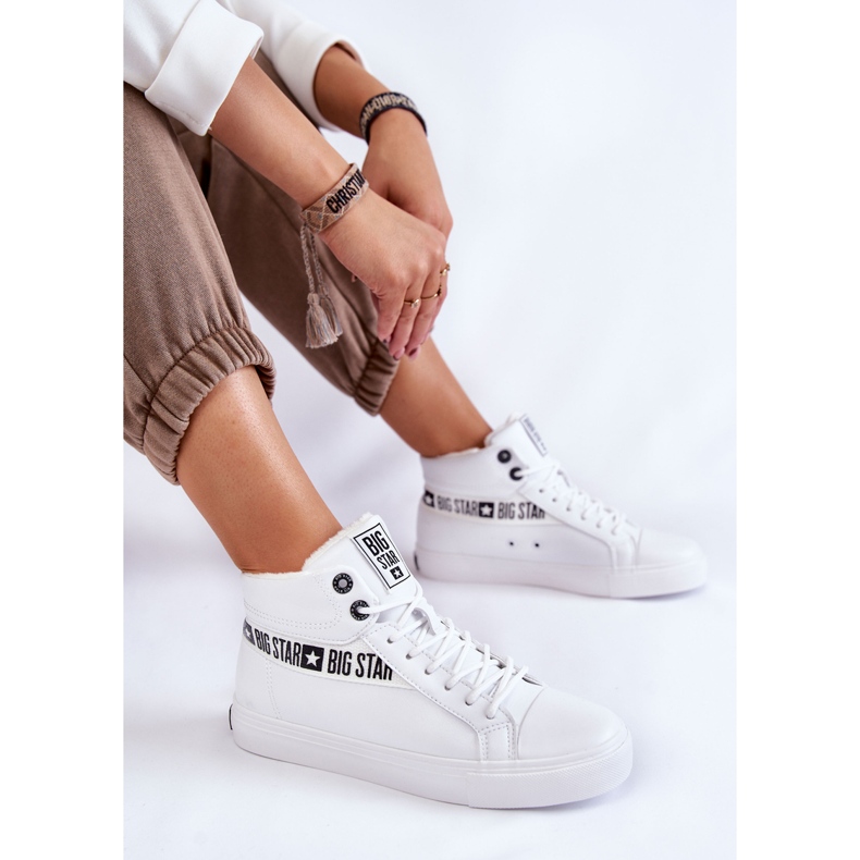 Sneakers da donna Big Star High White EE274356 bianca 1