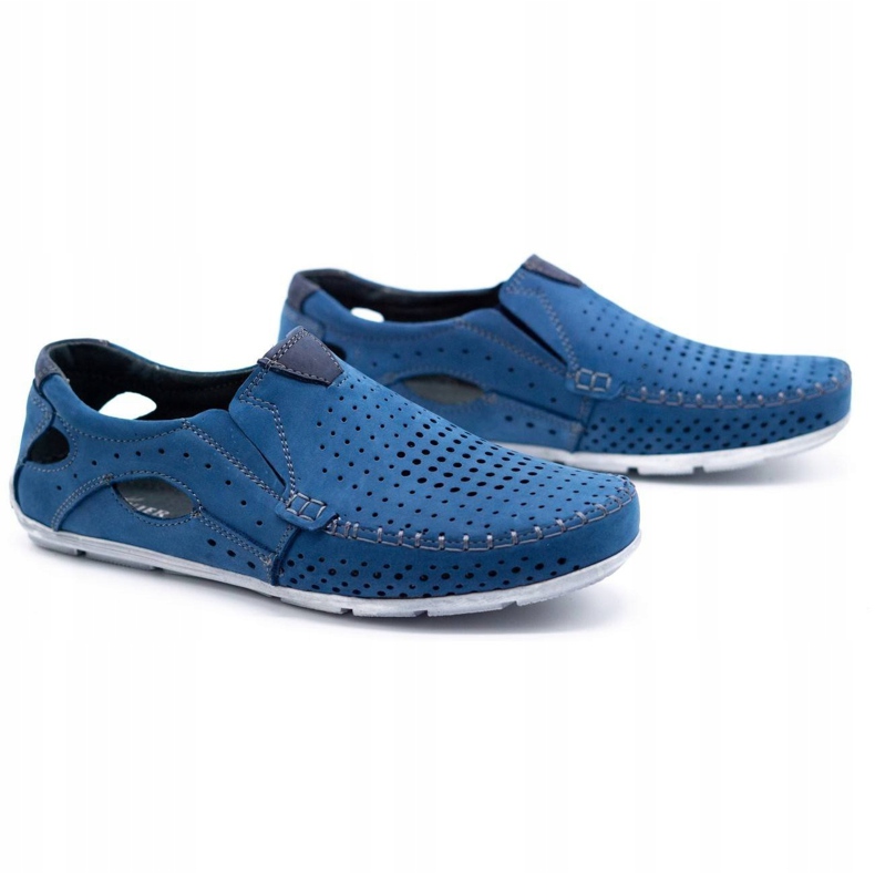 Olivier Scarpe uomo mocassini 901 summer blue 2