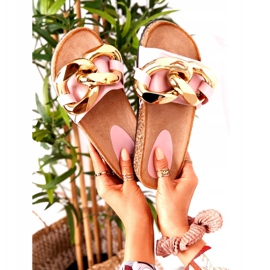 PS1 Infradito Bianche Con Catena Last Dance bianco d'oro 7