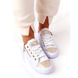 Sneakers Da Donna Con Cerniera White-Gold Festival bianco d'oro 3