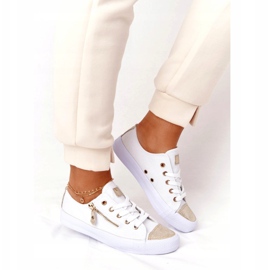 Sneakers Da Donna Con Cerniera White-Gold Festival bianca d'oro 1