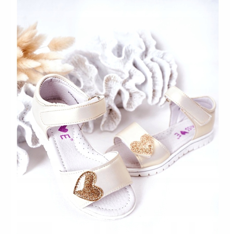 Sandali Per Bambini Con Velcro Dorato Sweetheart d'oro 4