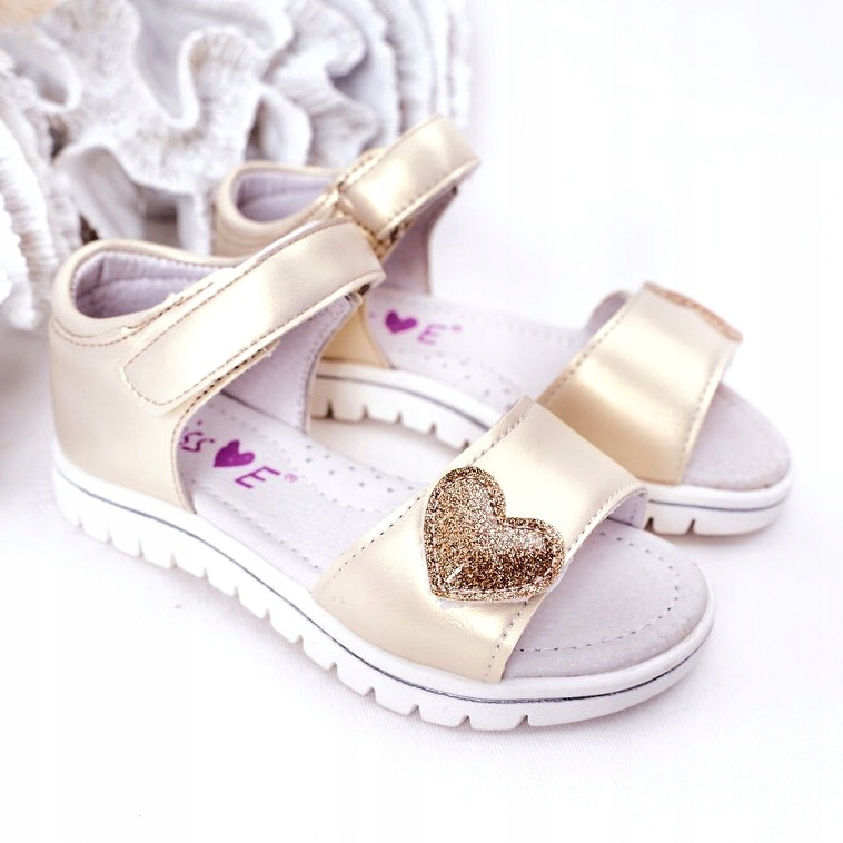 Sandali Per Bambini Con Velcro Dorato Sweetheart d'oro 2