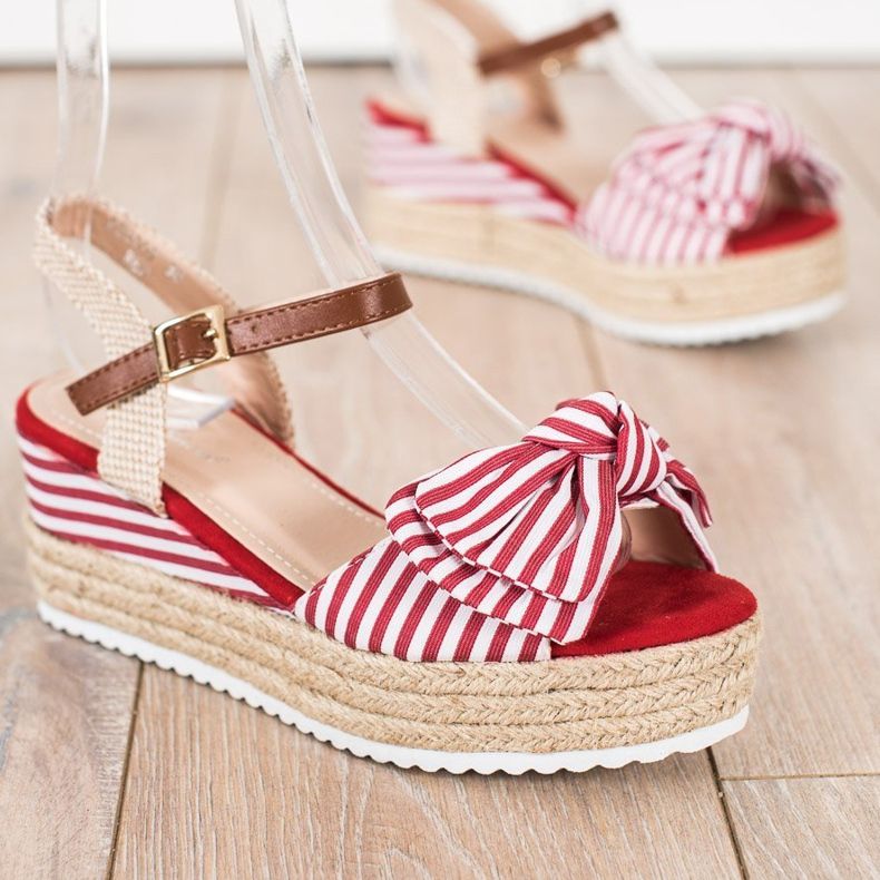 Sweet Shoes Sandali Espadrillas Con Righe rosso 1