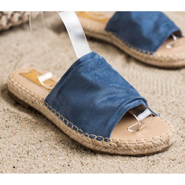 SHELOVET Pantofole classiche in pelle scamosciata blu 1