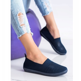 SHELOVET Slipon traforati blu navy 2