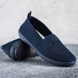 SHELOVET Slipon traforati blu navy 1