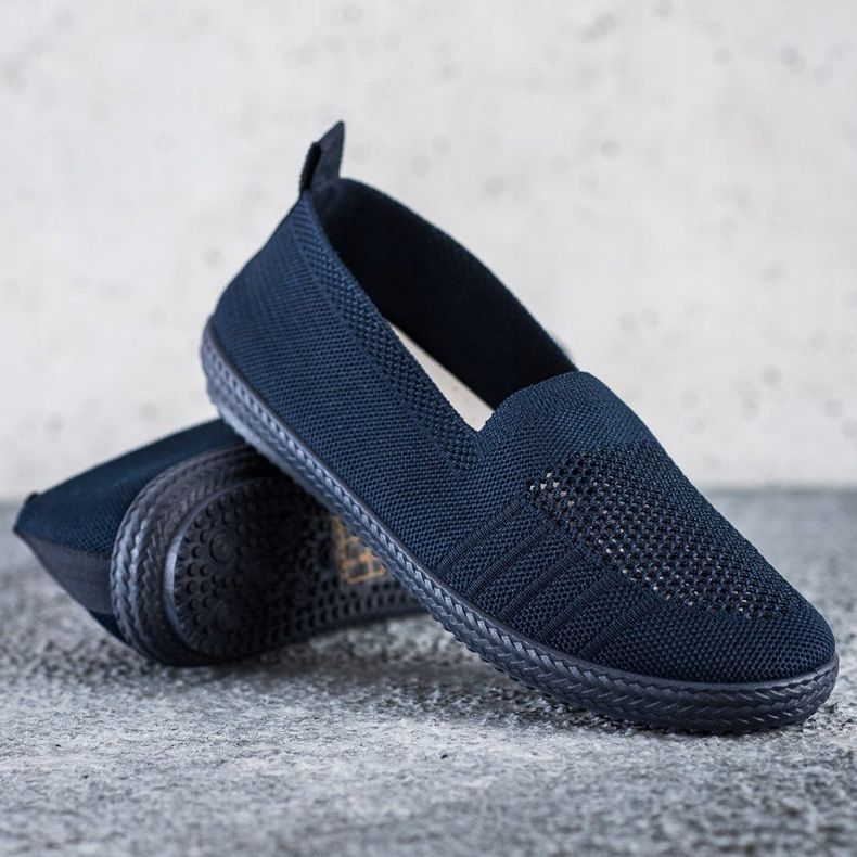 SHELOVET Slipon traforati blu navy 1