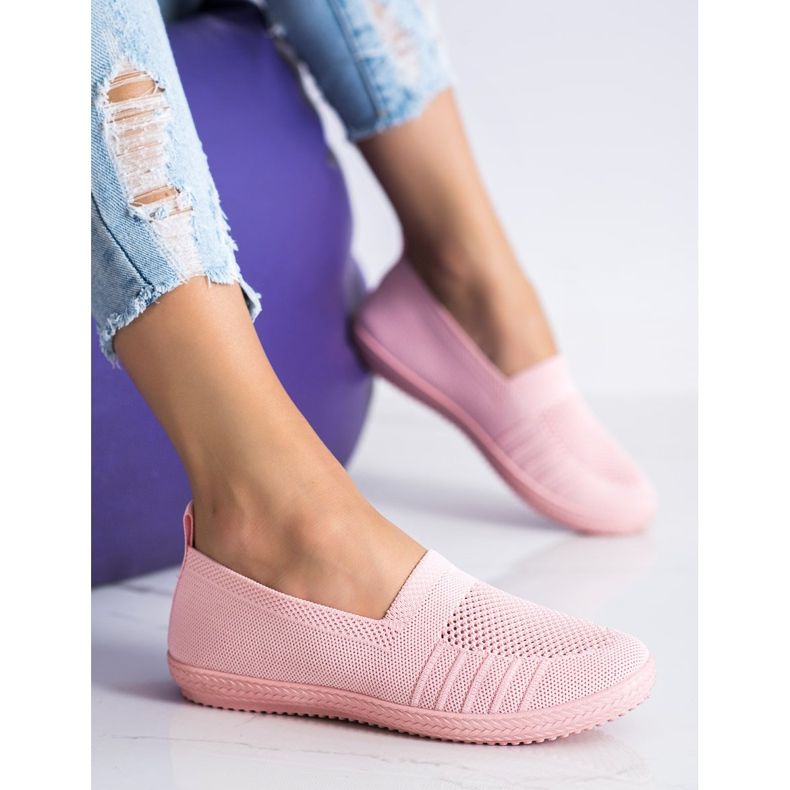 SHELOVET Slipon traforati rosa 2