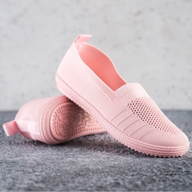 SHELOVET Slipon traforati rosa 1