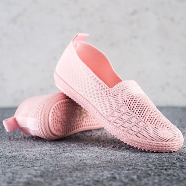 SHELOVET Slipon traforati rosa 1