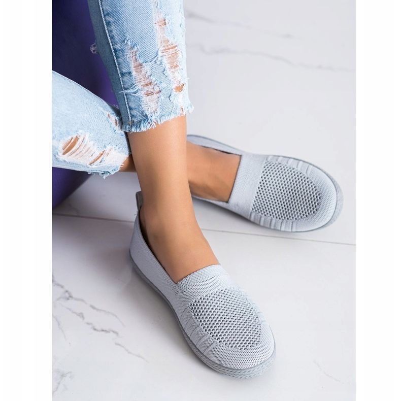 SHELOVET Slipon traforati grigio 1