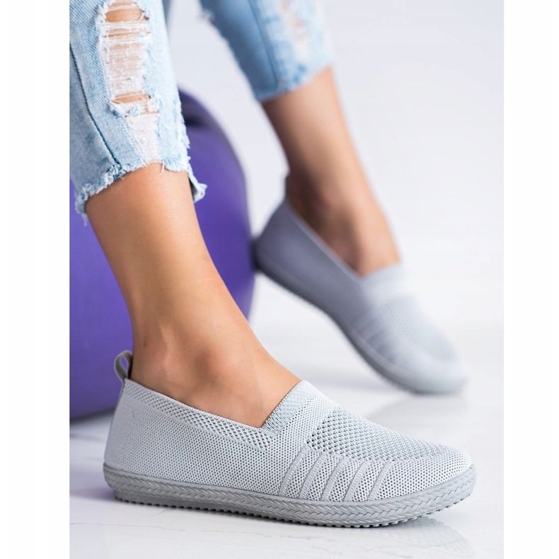 SHELOVET Slipon traforati grigio 2