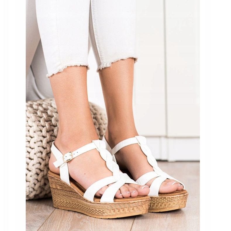 Queentina Sandali in ecopelle bianco 1