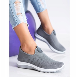 SHELOVET Scarpe sportive slip-on grigio 2