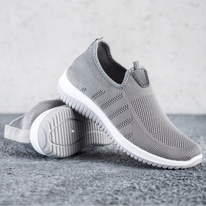 SHELOVET Scarpe sportive slip-on grigio 1