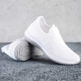 SHELOVET Scarpe sportive slip-on bianca 1