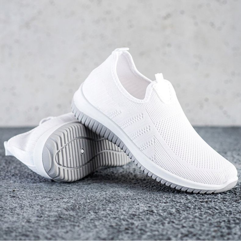 SHELOVET Scarpe sportive slip-on bianca 1