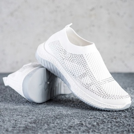 SHELOVET Scarpe da ginnastica senza lacci bianco 1