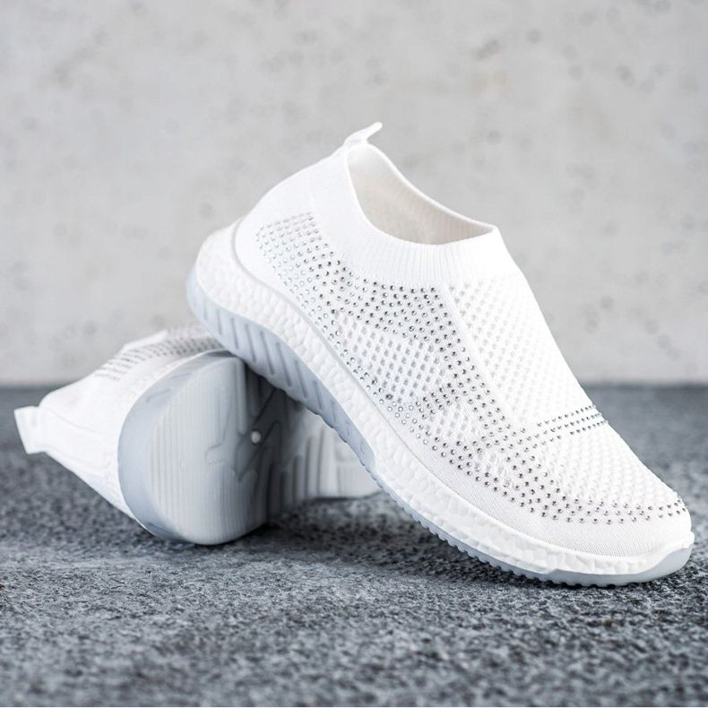 SHELOVET Scarpe da ginnastica senza lacci bianca 1