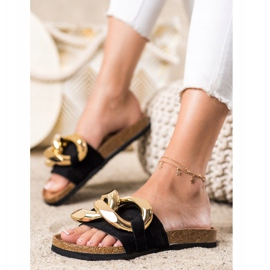 Sabatina Pantofole alla moda nero 1