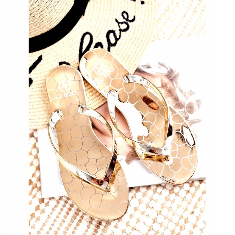 Lu Boo Metallic Infradito Oro Eltoro Ii gat. d'oro 1
