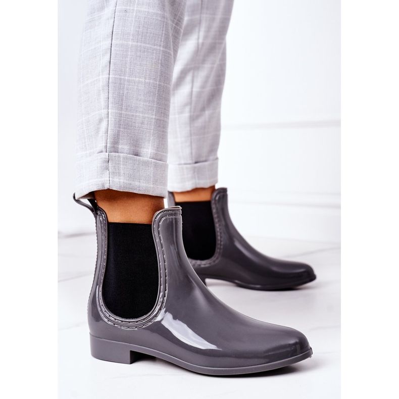 Stivali Jodhpur Ombrello Grigio Lucido 1