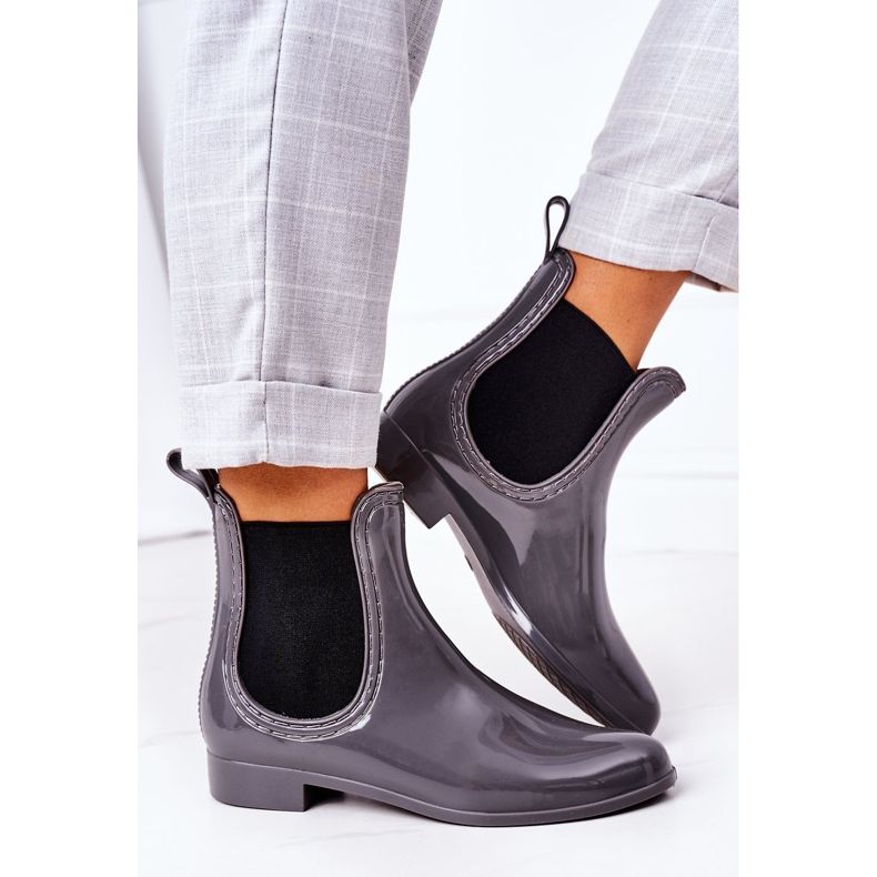Stivali Jodhpur Ombrello Grigio Lucido 2