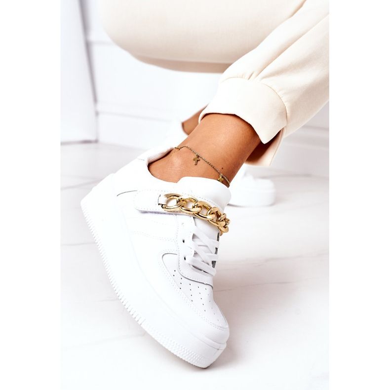 Scarpe Sportive Sneakers Con Catena Bianche One Chance bianca 2