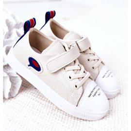 Apawwa Scarpe da ginnastica in velcro per bambini beige fumetto 2
