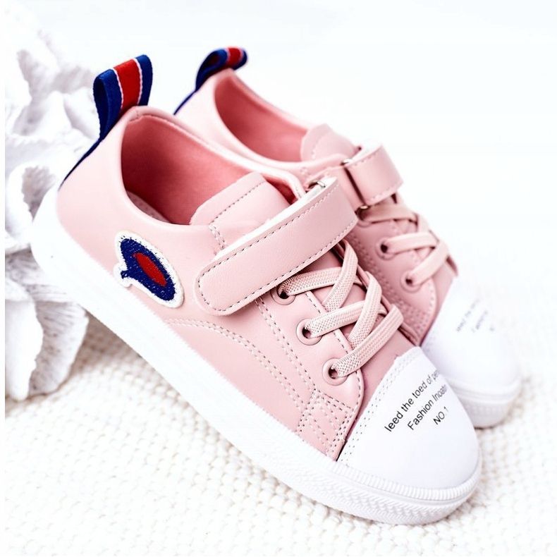 Apawwa Scarpe da ginnastica in velcro rosa per bambini Cartoon 2