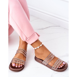 PS1 Ciabatte In Gomma Con Cubic Zirconia Oro Rosa Miss You d'oro 1