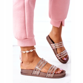 PS1 Ciabatte In Gomma Con Cubic Zirconia Oro Rosa Miss You d'oro 2