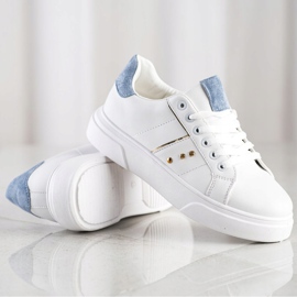 SHELOVET Sneakers in ecopelle bianca 1