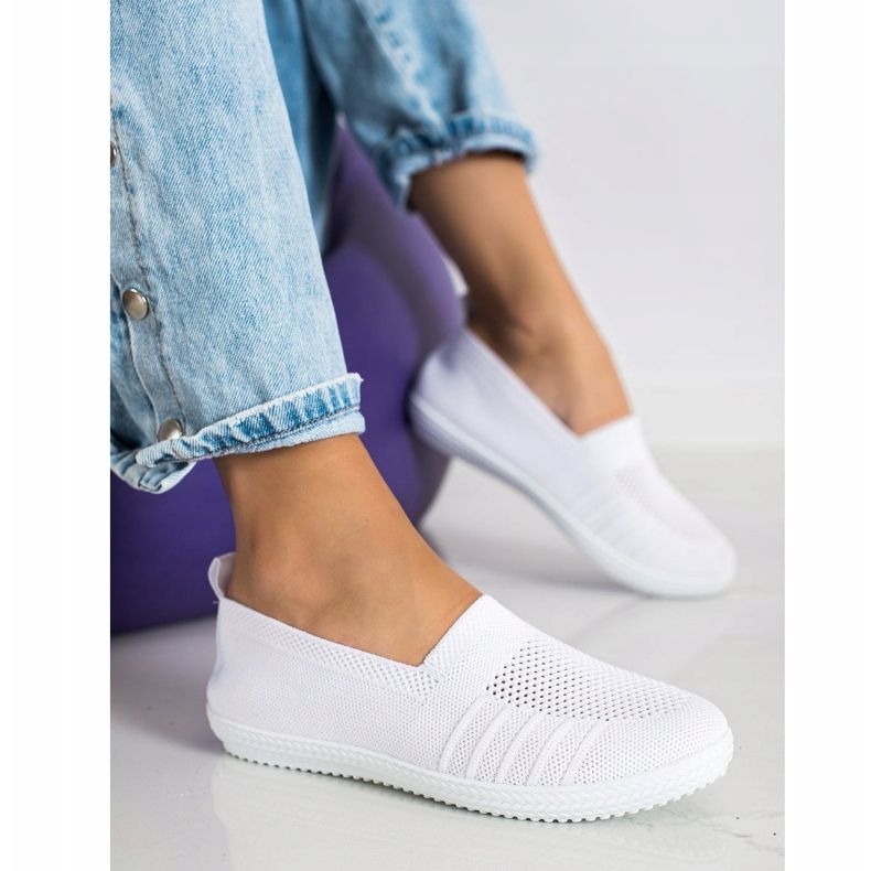 SHELOVET Slipon traforati bianca 2