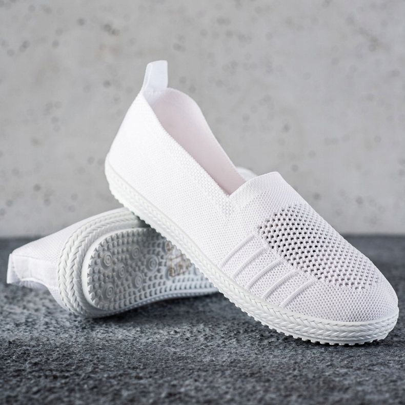 SHELOVET Slipon traforati bianco 1