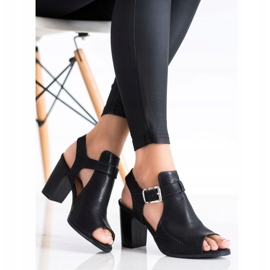 Renda Sandali costruiti con ecopelle nero 1