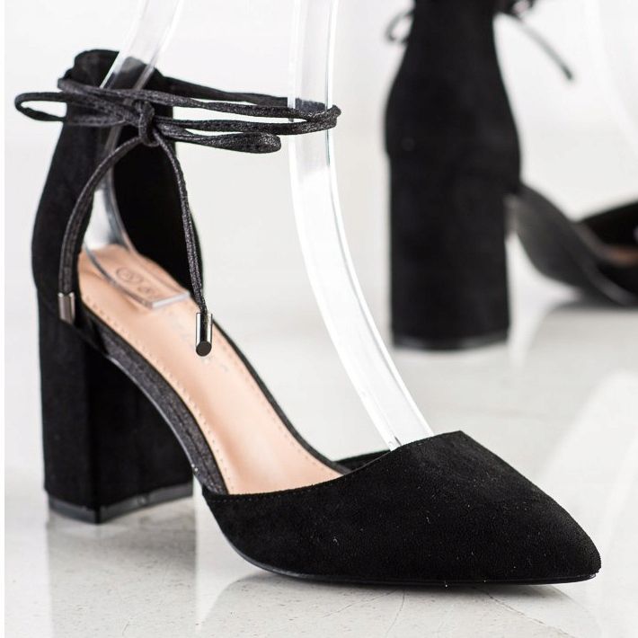 Bestelle Décolleté alla moda con rilegatura nero 1