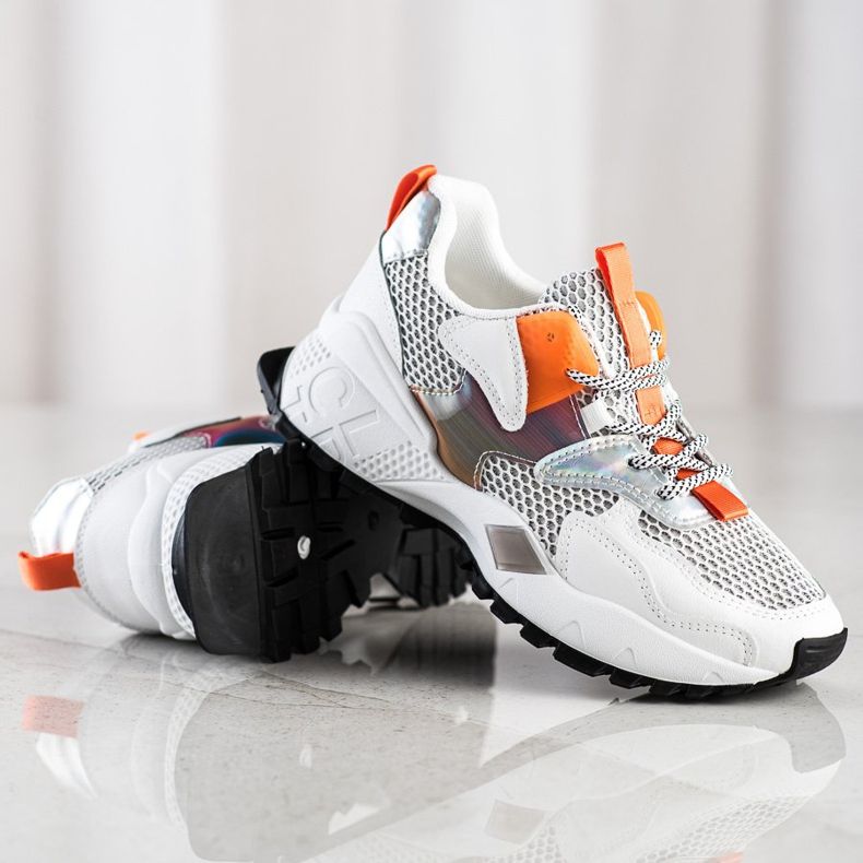 SHELOVET Sneakers alla moda con rete bianco multicolore 1